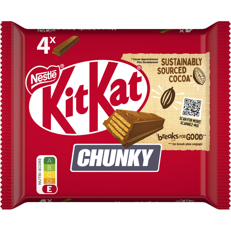 Kitkat Chunky melkchocolade reep 4-pack