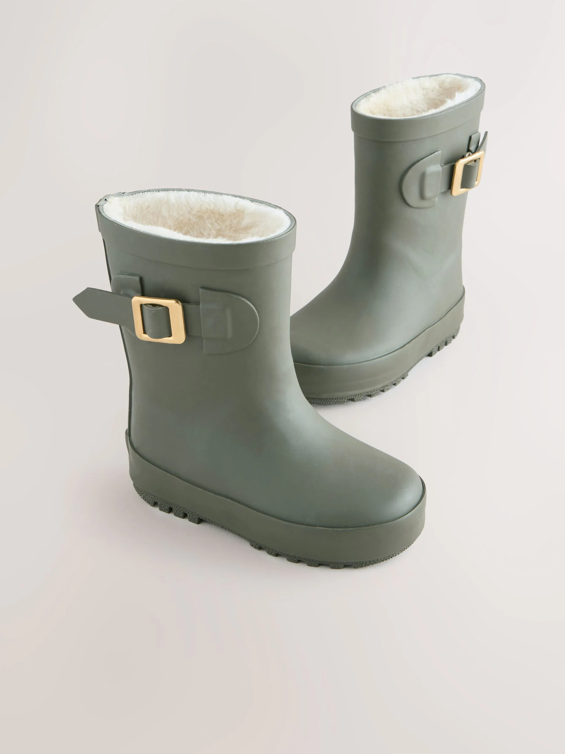 Groen - Regenlaarzen met gesp
