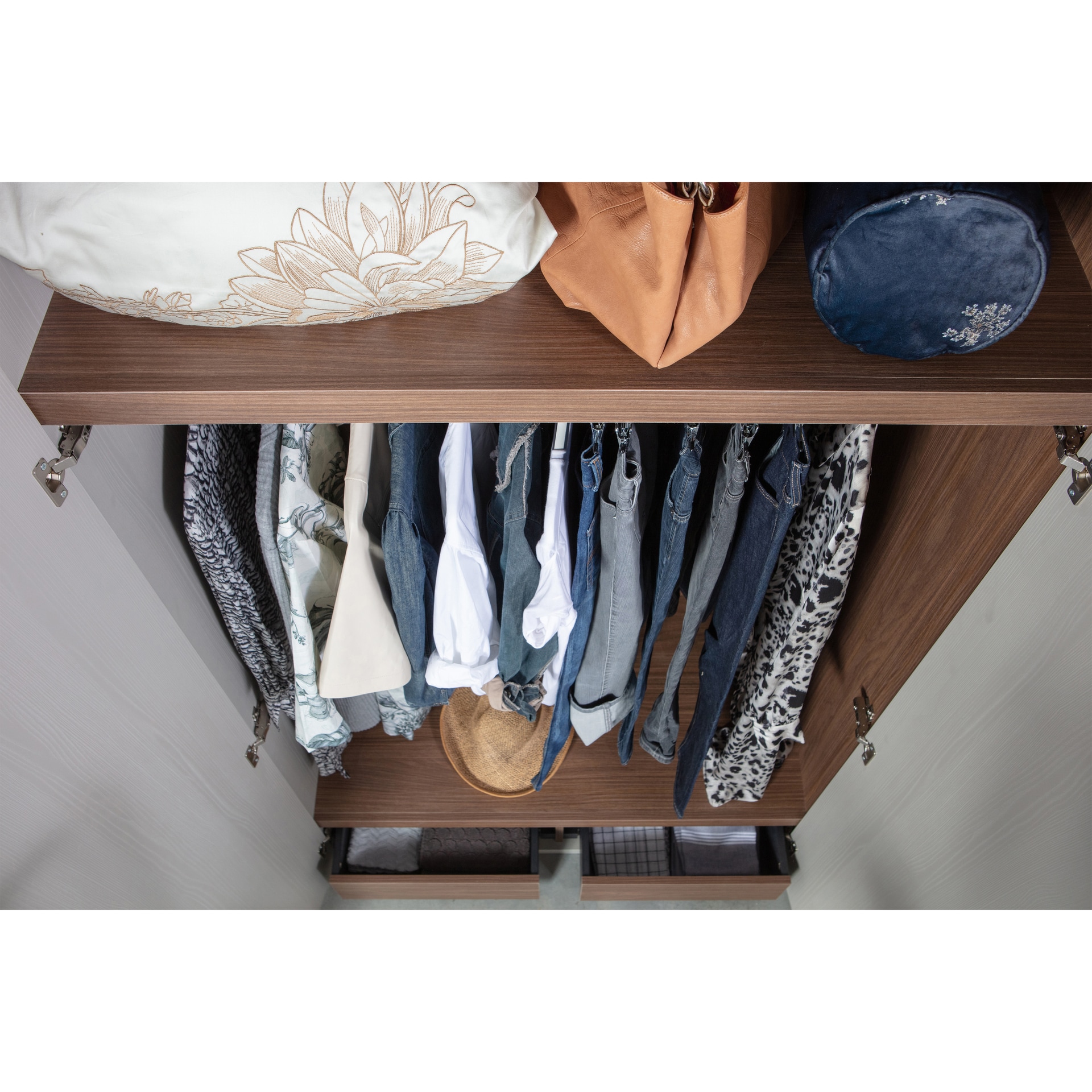 Kleiderschrank RENS 165 x 210 cm Kieselgrau
