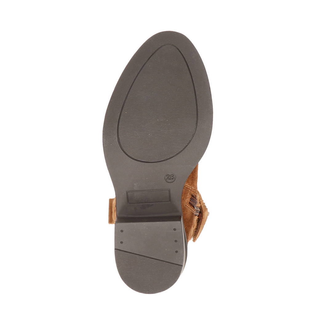 Nelson Kids suède cowboylaarzen cognac