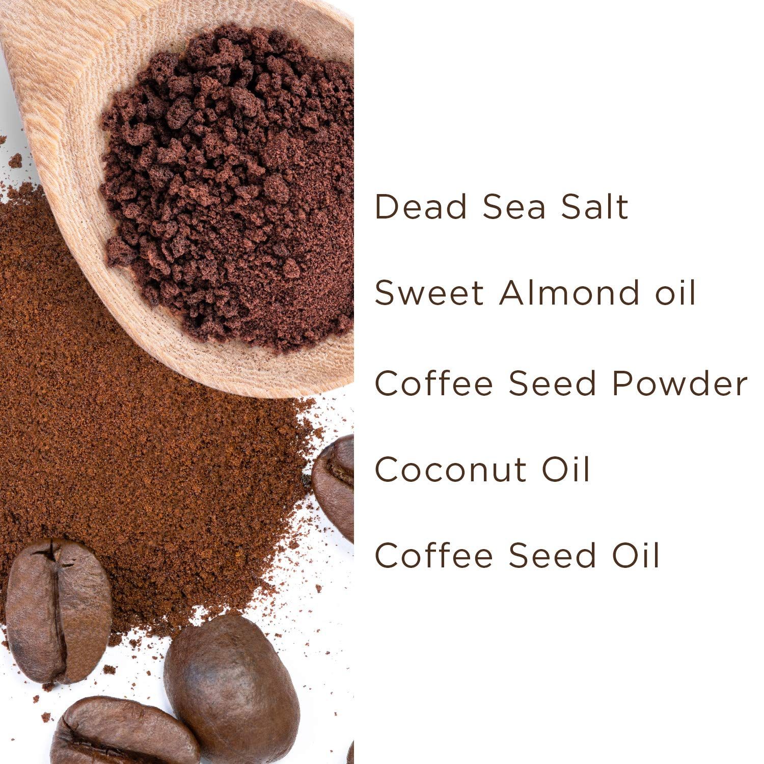 PraNaturals Körperpeeling mit Salz aus dem Toten Meer & Kaffee