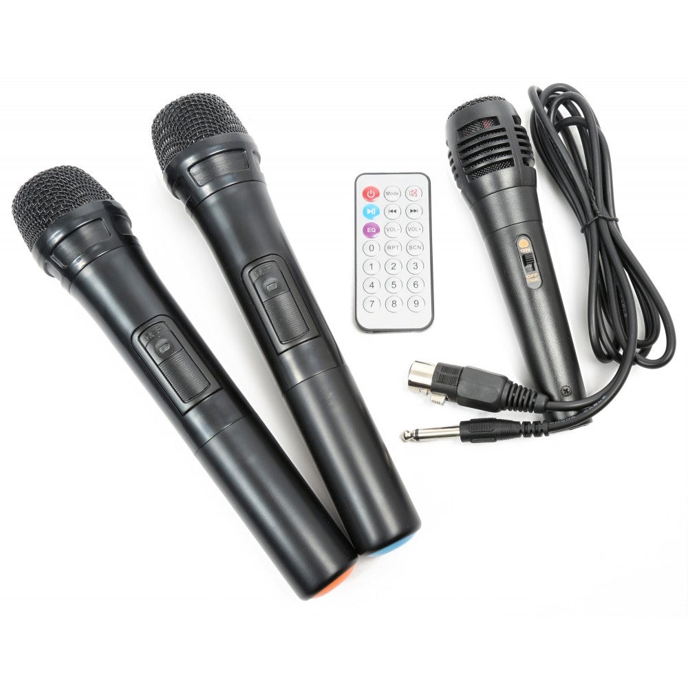Vonyx ST-180 mobiele accu luidspreker met microfoons