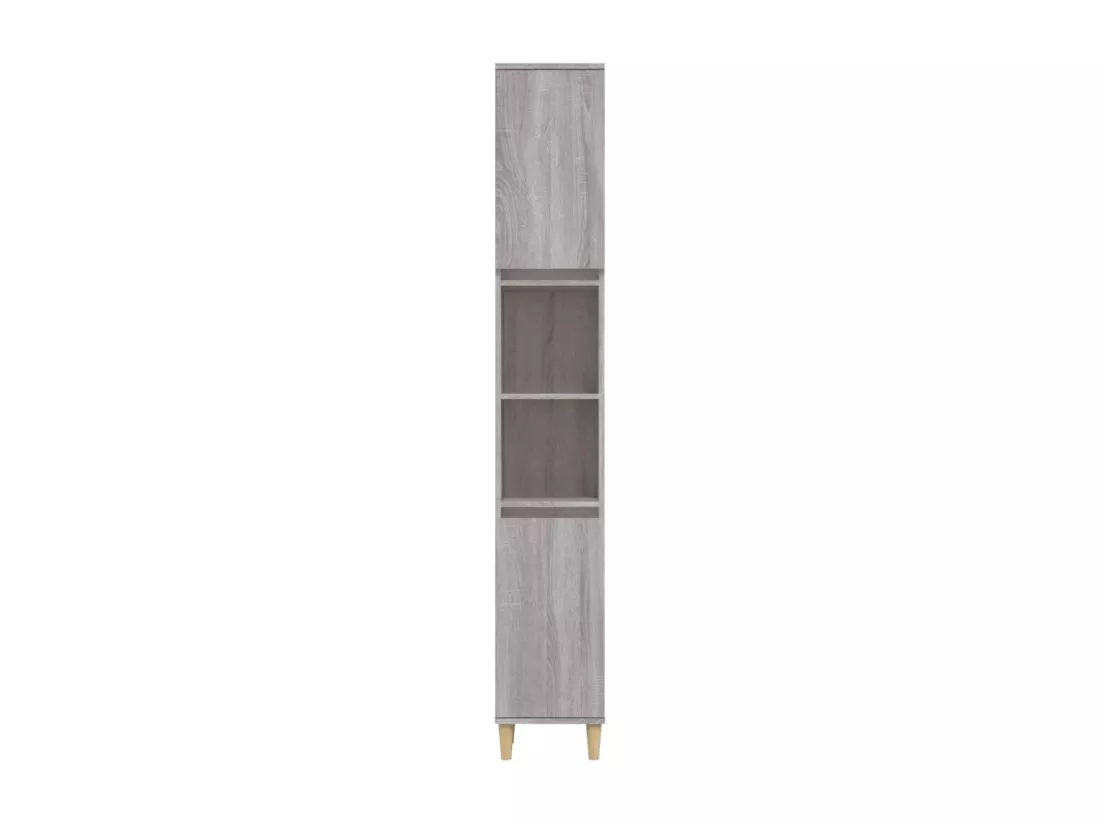 Armoire de bain sonoma gris 30x30x190 cm bois d'ingénierie