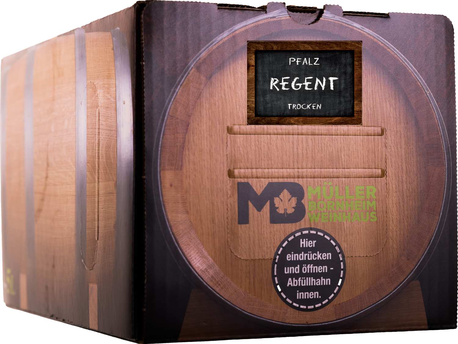 Weinhaus Müller Bornheim Pfalz Regent Rotwein trocken 13,5 % vol. 5 Liter Bag in Box