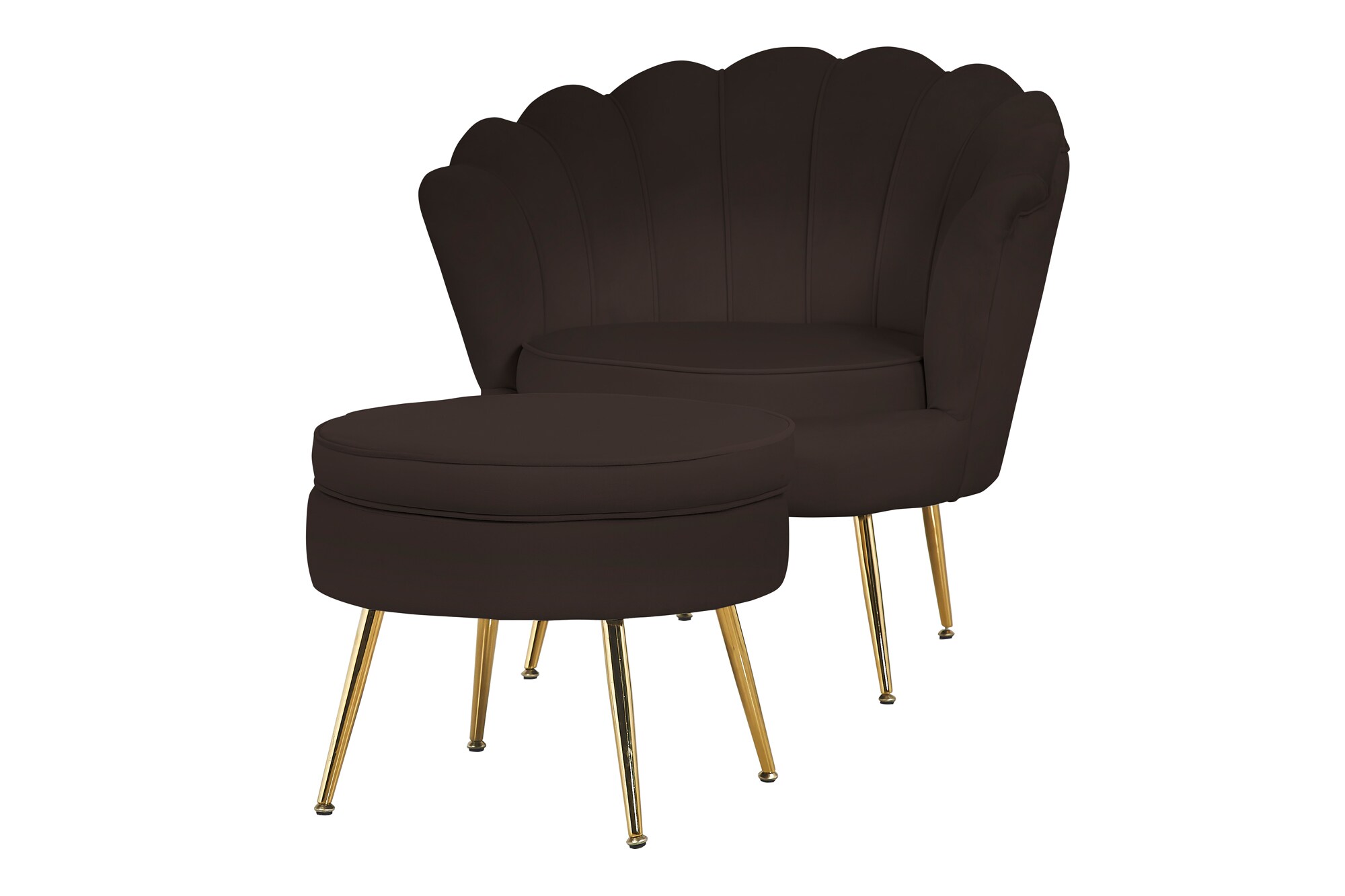 Muschelsessel Samt Schwarz Relaxsessel Polstersessel Ohrensessel Loungesessel