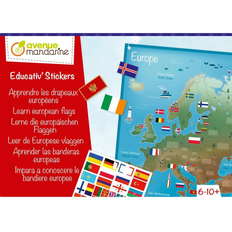 Boîte créative, Apprendre les drapeaux européens - Multicolore