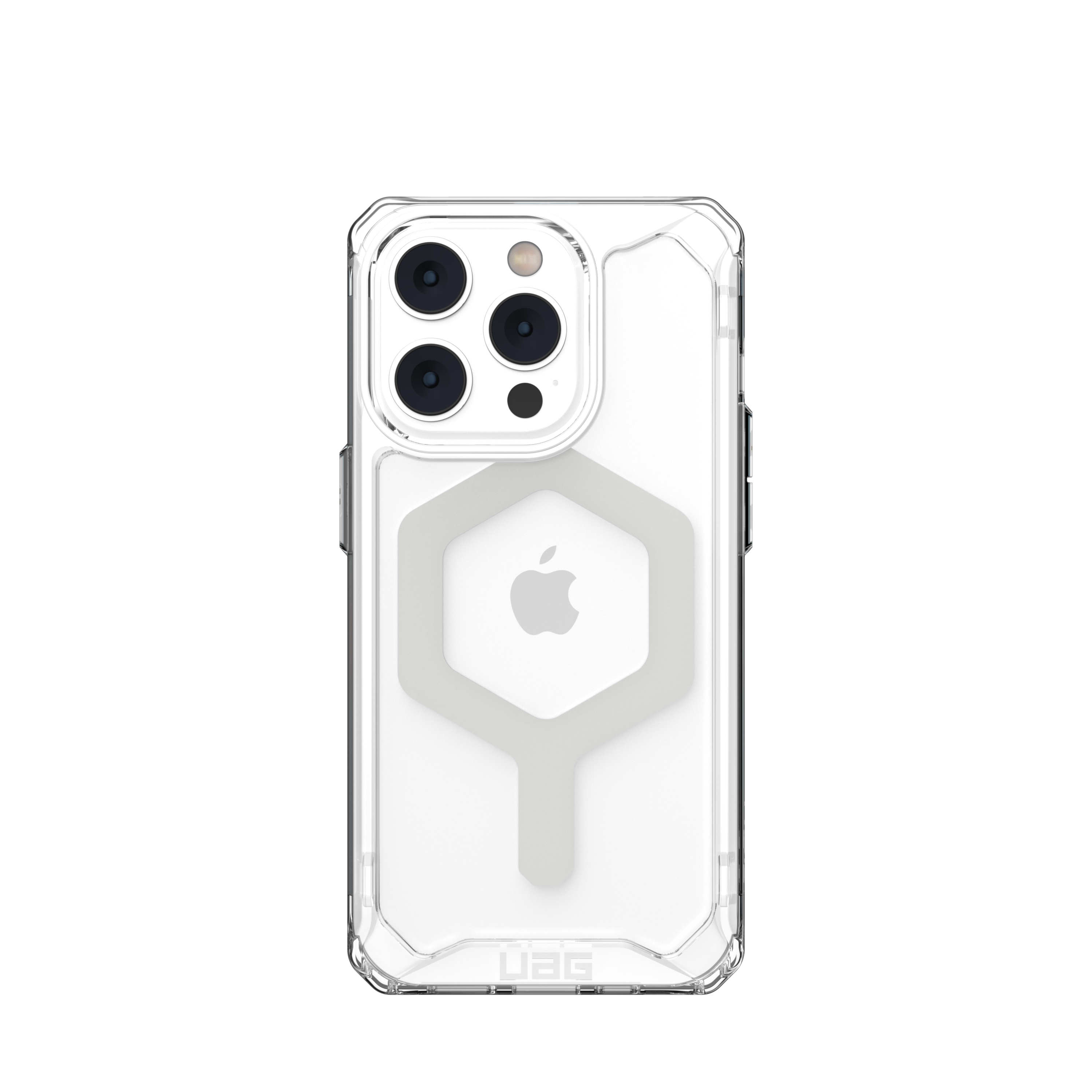 iPhone 14 Pro MagSafe Hybrid Schutzhülle Plyo (114070114343) - Weiss / Transparent (Ice)