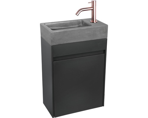 Wastafelmeubel Verschil HURA L BxHxD 39,5 x 52 cm x 21,5 cm Frontkleur antraciet