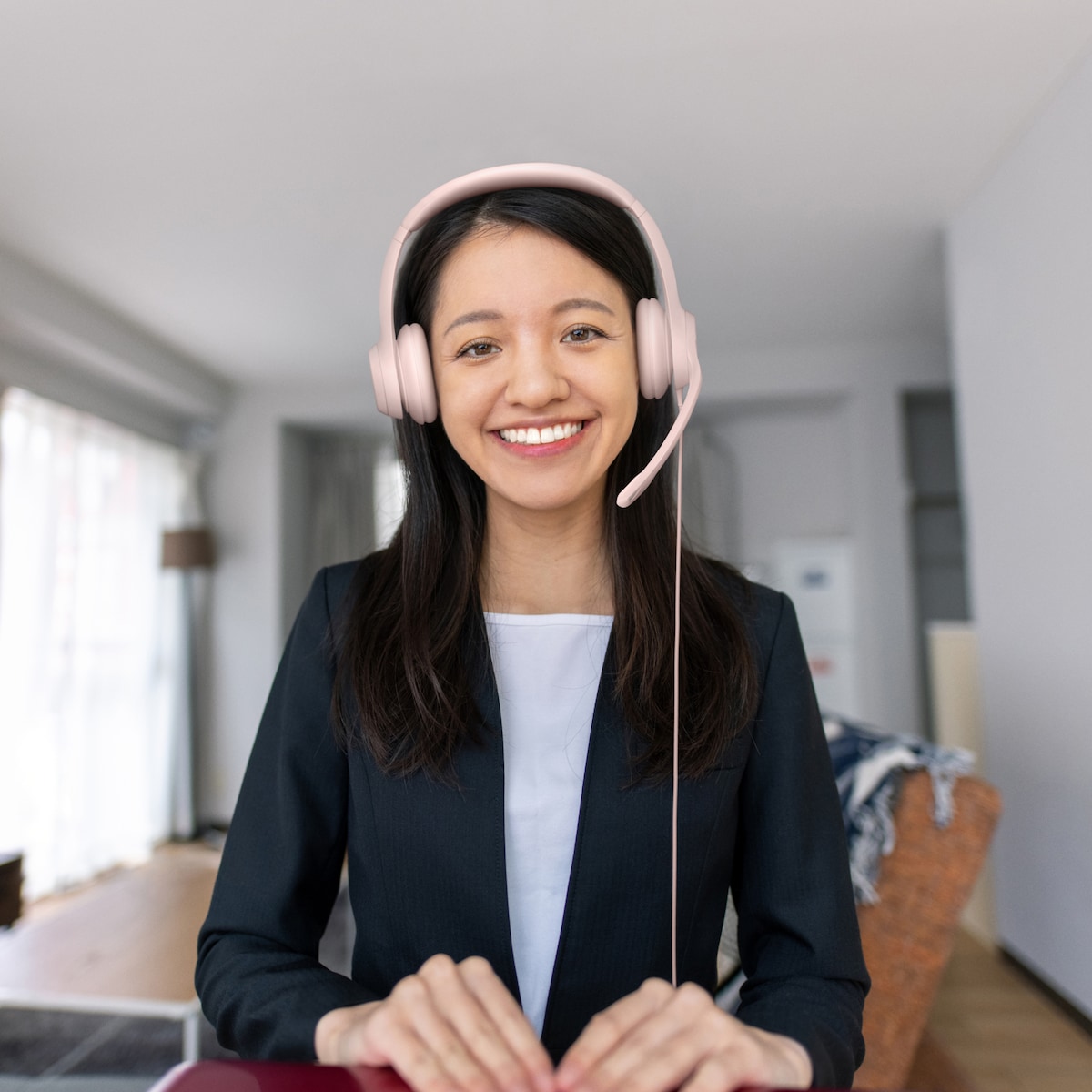 Logitech H390 USB headset (rosa)