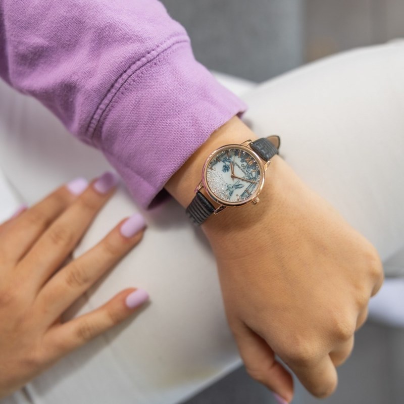 Montre Femme GIORGIO bracelet Cuir Noir