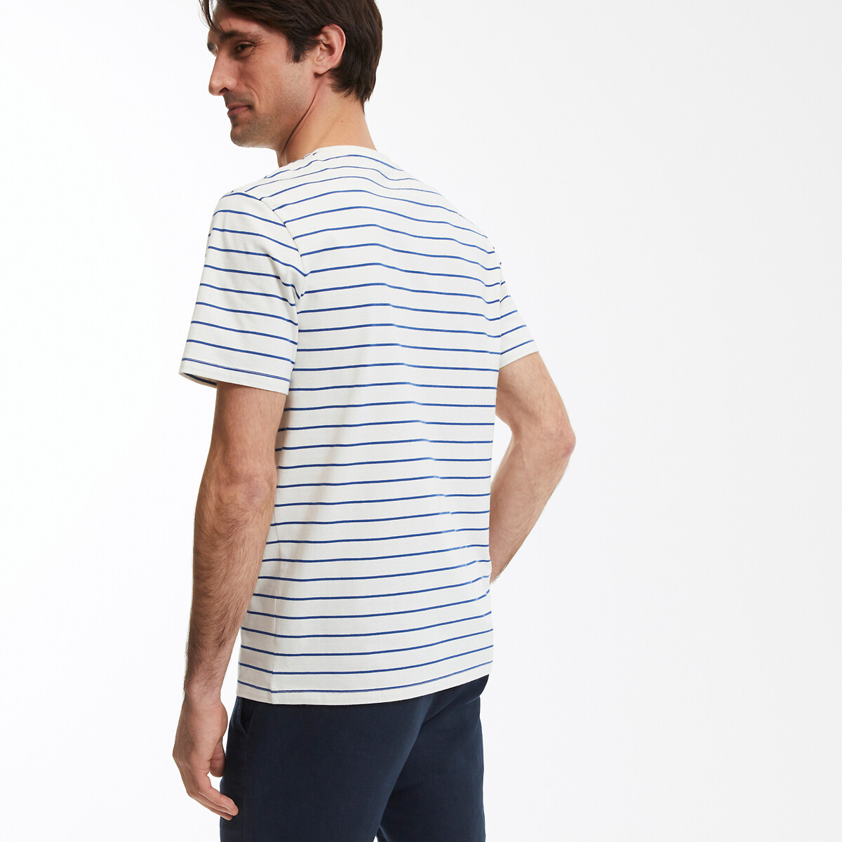 COLEÇÕES LA REDOUTE<br>Camiseta com gola redonda e mangas curtas, bordada