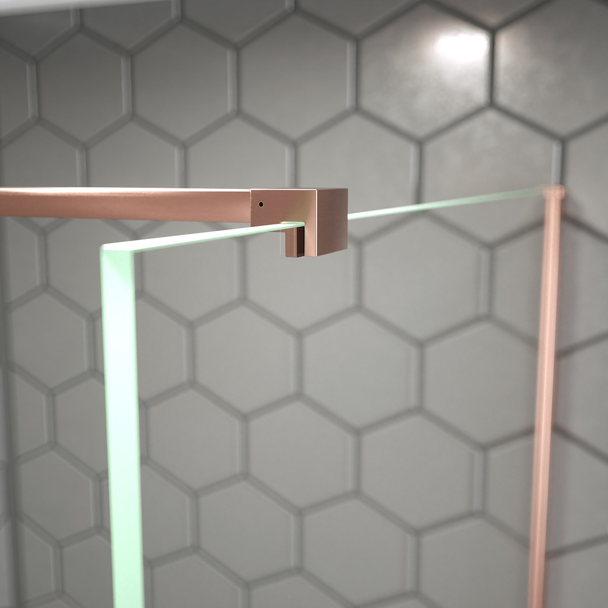 Saniclear Redro Copper douchewand 100cm anti-kalk 8mm geborsteld koper