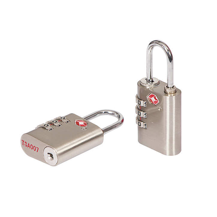 Lot de 2 cadenas à combinaison Smith & Locke en zinc l.30 mm anse en acier