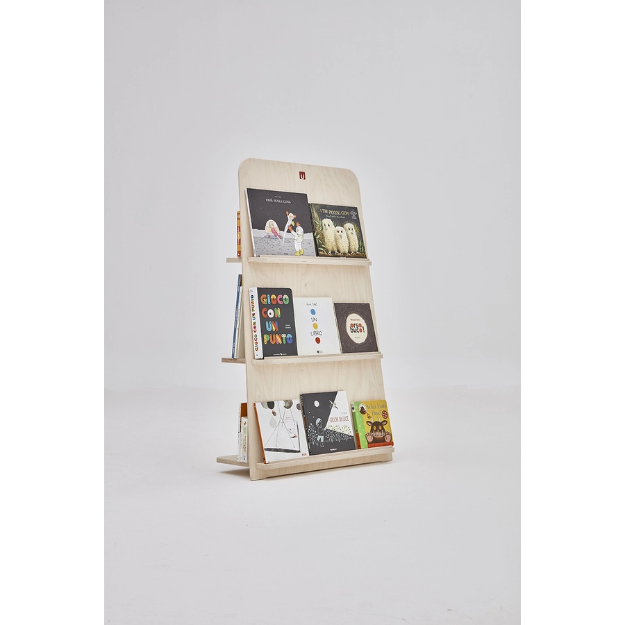 Bianconiglio Kids® BUK 100 Bücherregal Montessori natur unlackiert