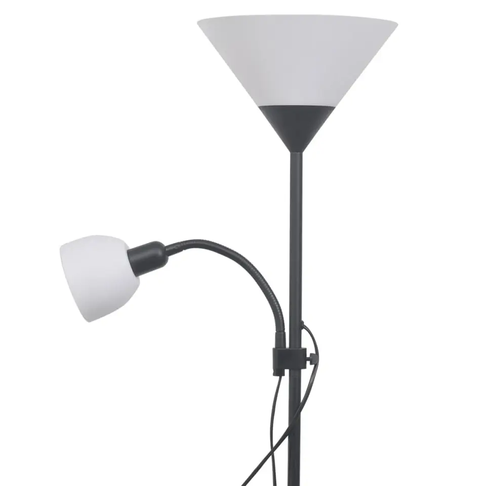 vidaXL - Staande Lamp - Zwart - Staal