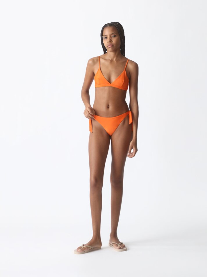 Top de biquíni triangular - Laranja