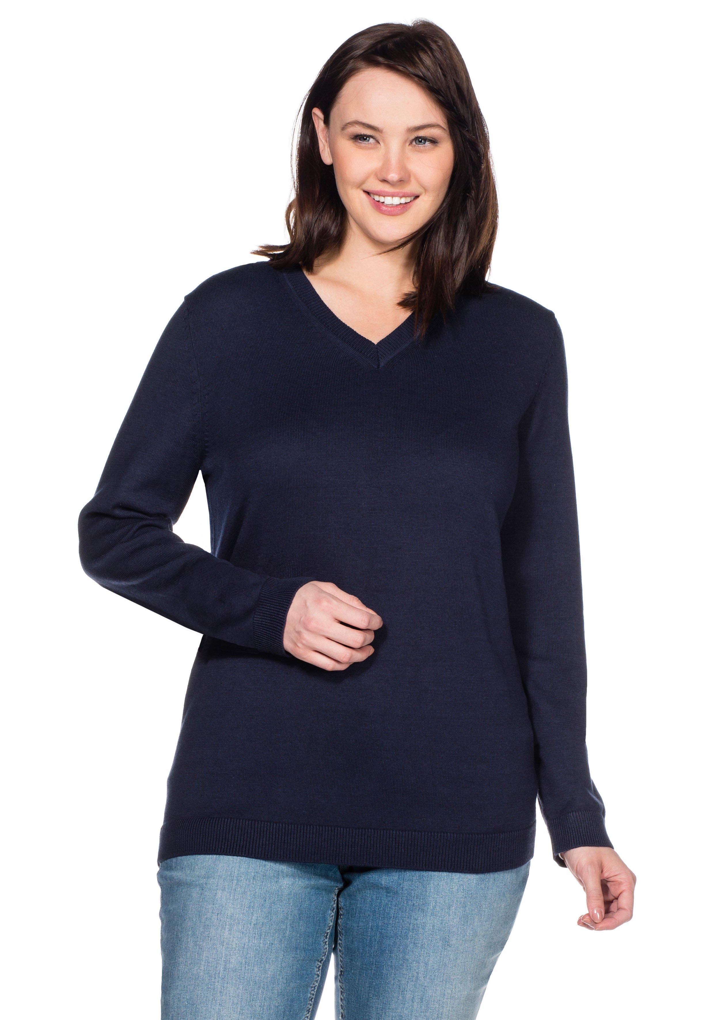 Pullover aus Feinstrick mit V-Ausschnitt