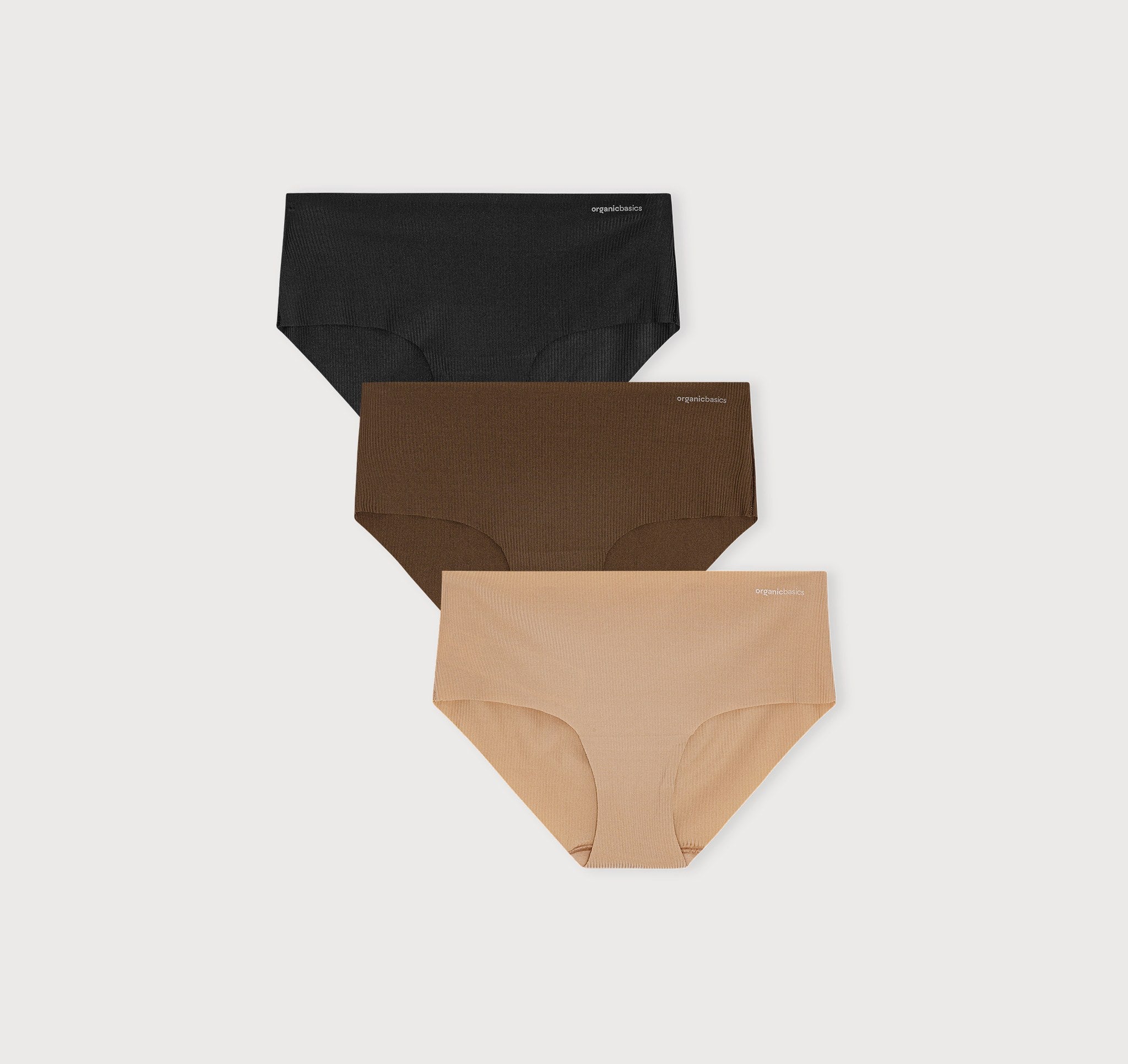 RECYCLED NYLON<br>Naked Rib Hipster 3-pack