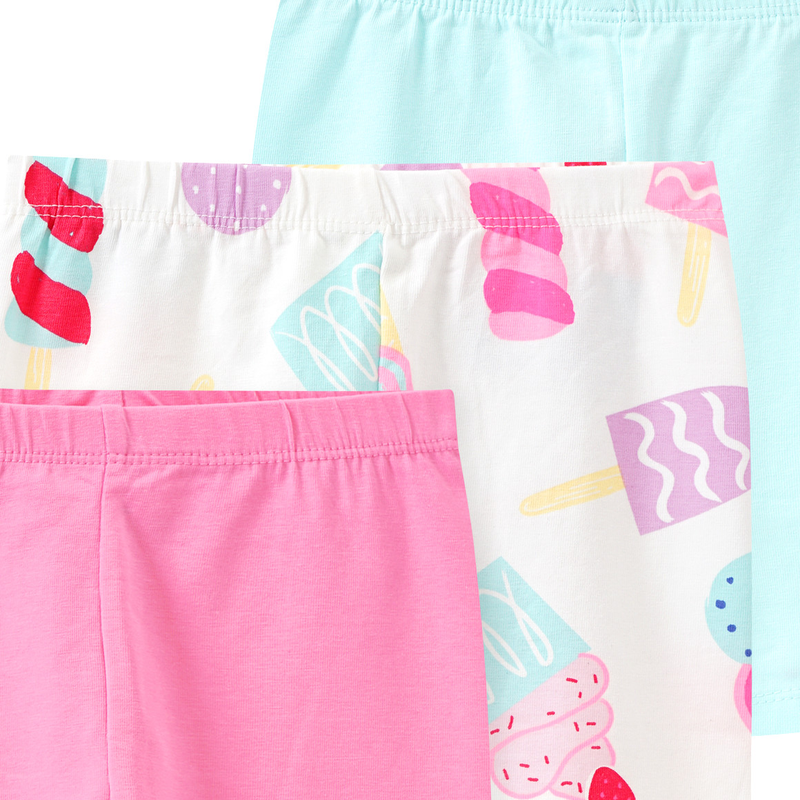 Famy 3 Baby Radler mit bunten Motiven rosa / helltürkis / weiss