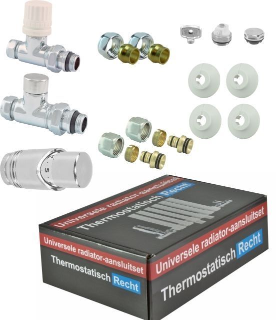 Calor Riko luxe thermostaat radiator aansluitset recht