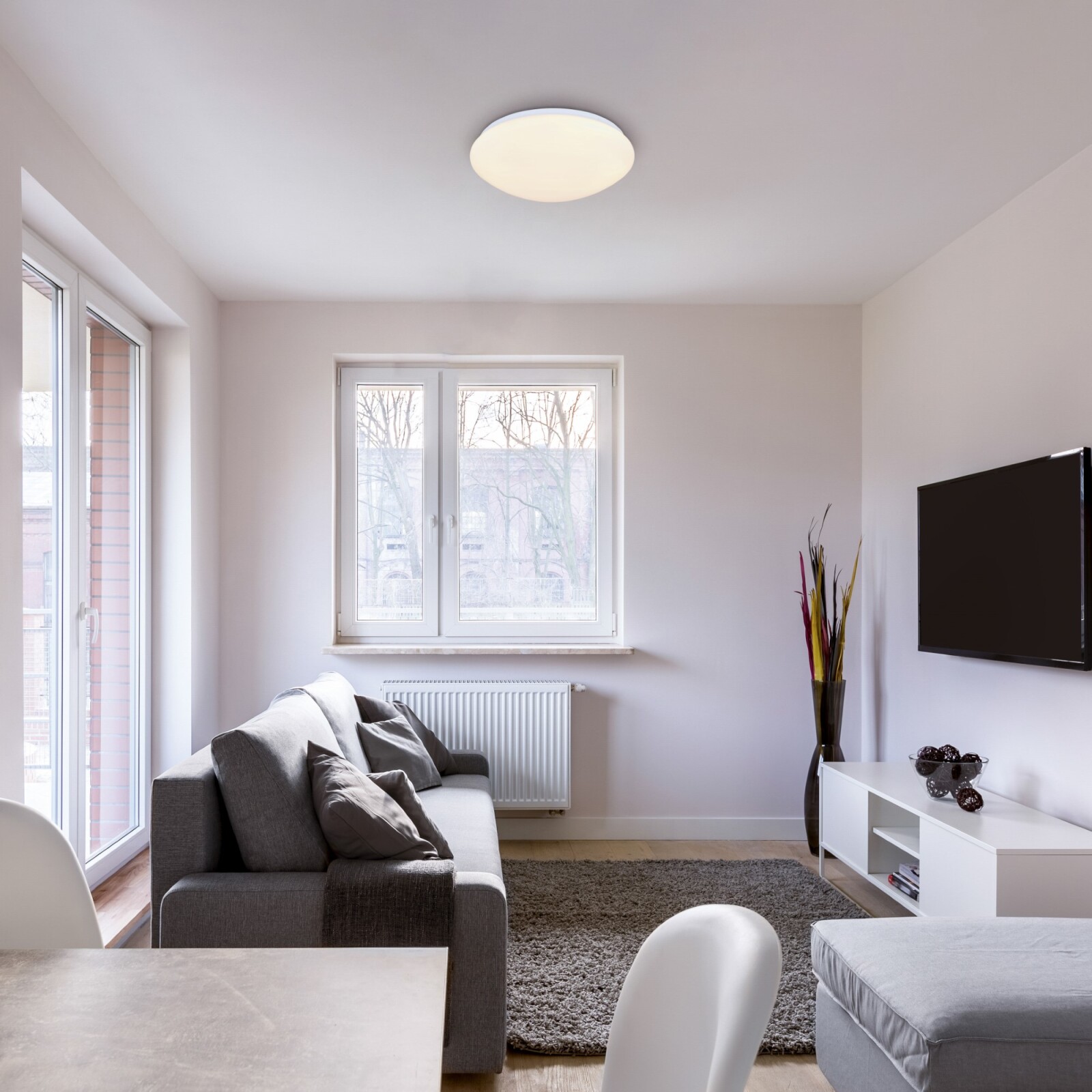 LED-Deckenleuchte - opal-weiß - Memory-Funktion