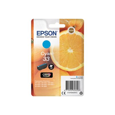 Epson 33 Oranges - cyan - cartouche d'encre originale