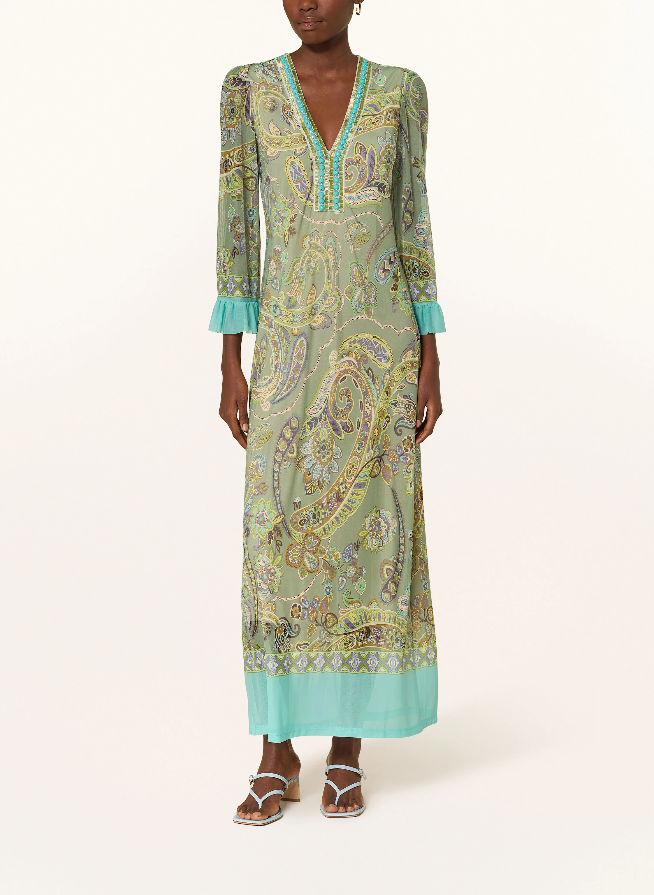 Ana Alcazar Mesh-Kleid mit Schmuckperlen und Schmucksteinen