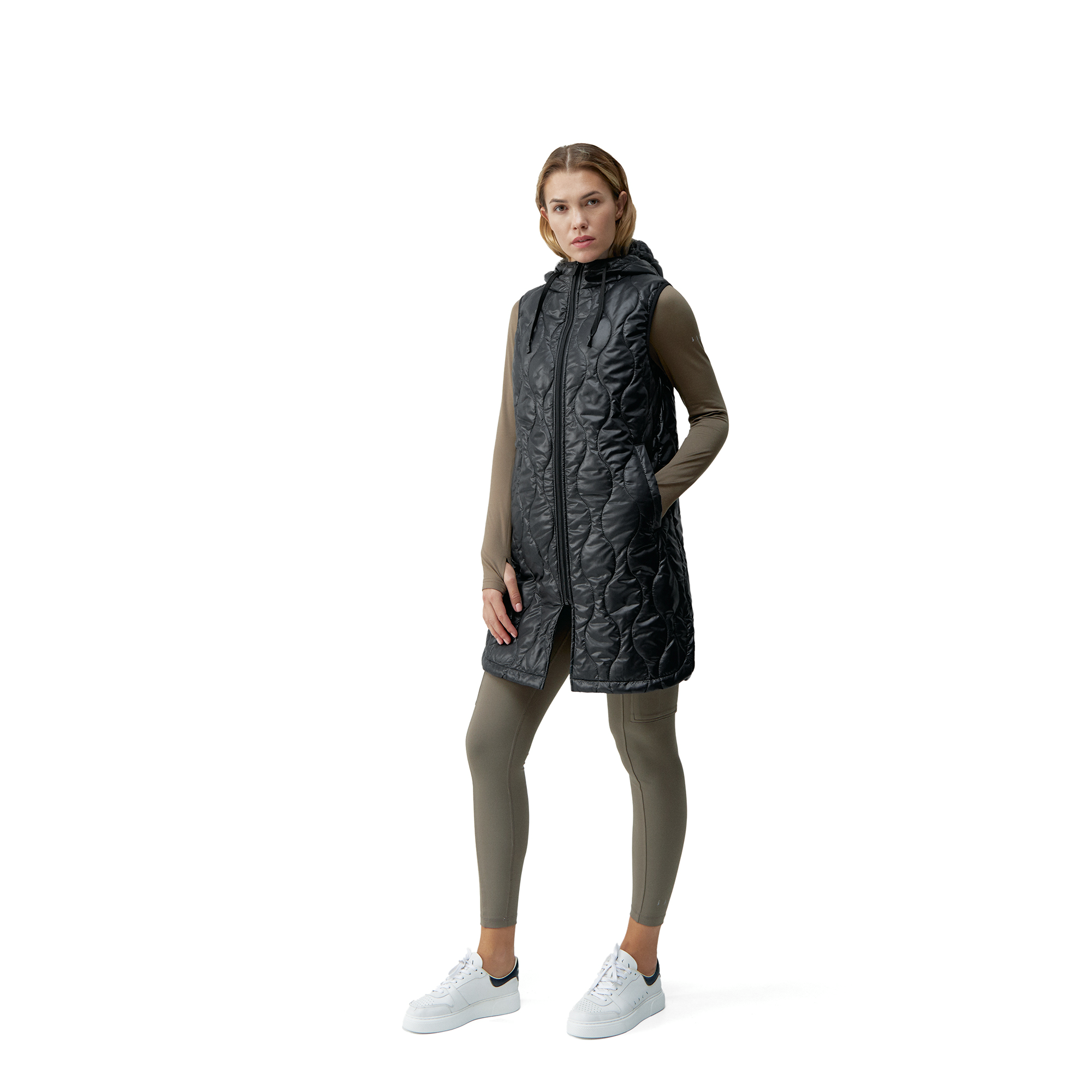 TESSA - Gilet coupe-vent à capuche tessa | Noir