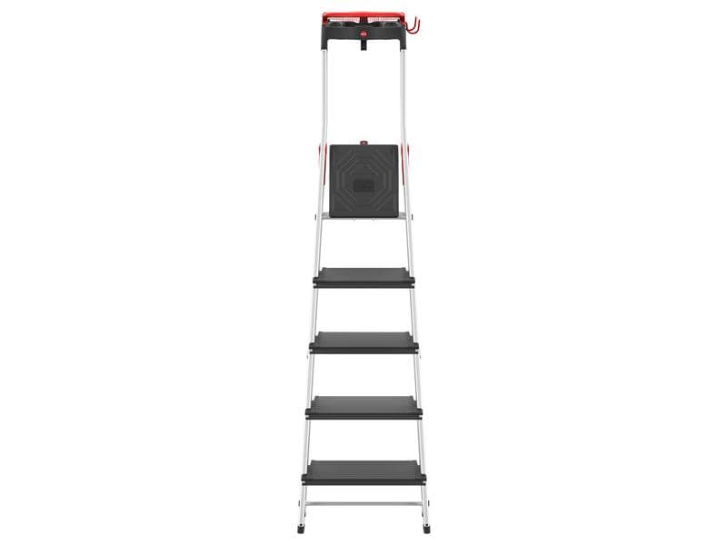 Hailo Bockleiter L100 TopLine 5 Stufen Alu-Sicherheits-Stehleiter mit Multifunktions-Schale