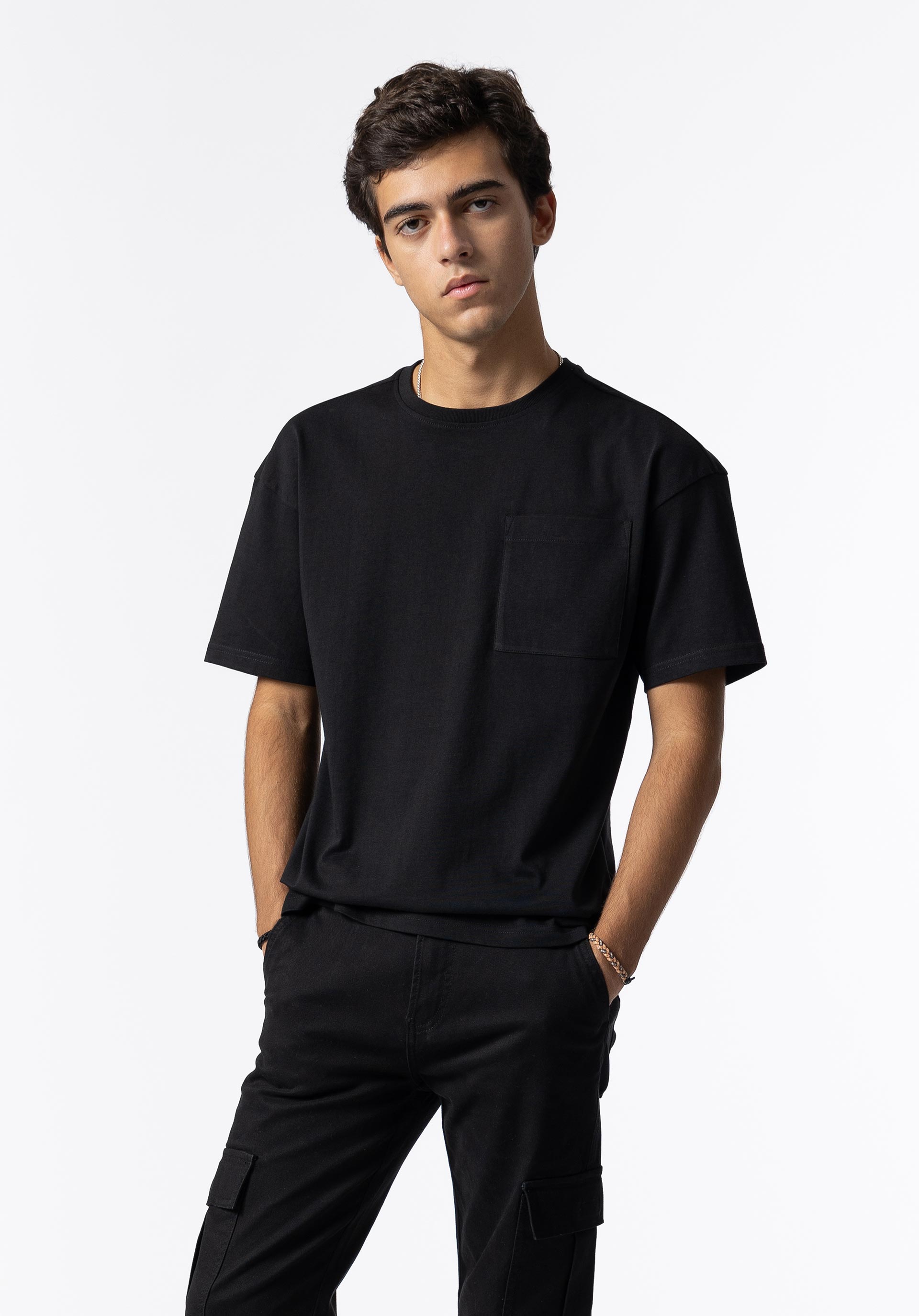 T-shirt Relaxed Fit com Bolso