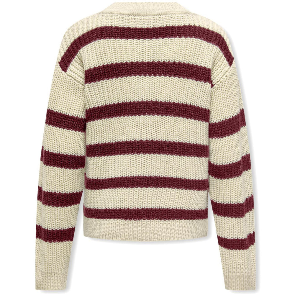 Køb kids ONLY Eggnog Cabernet Kogjusty L/S Stripe Pullover Knt Noos