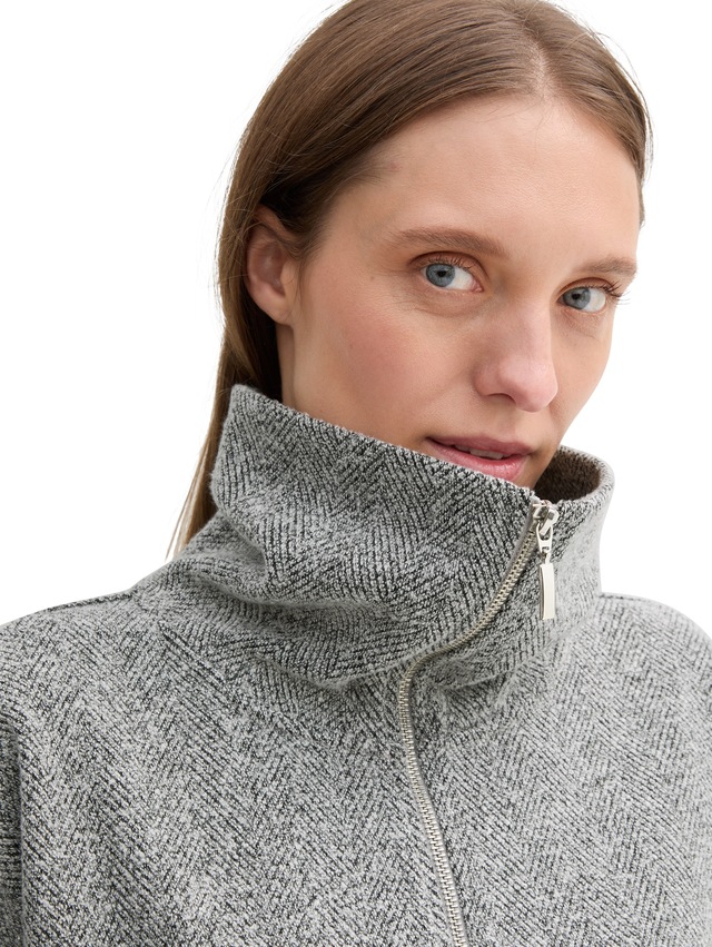 TOM TAILOR Sweatjacke , mit grossem Stehkragen