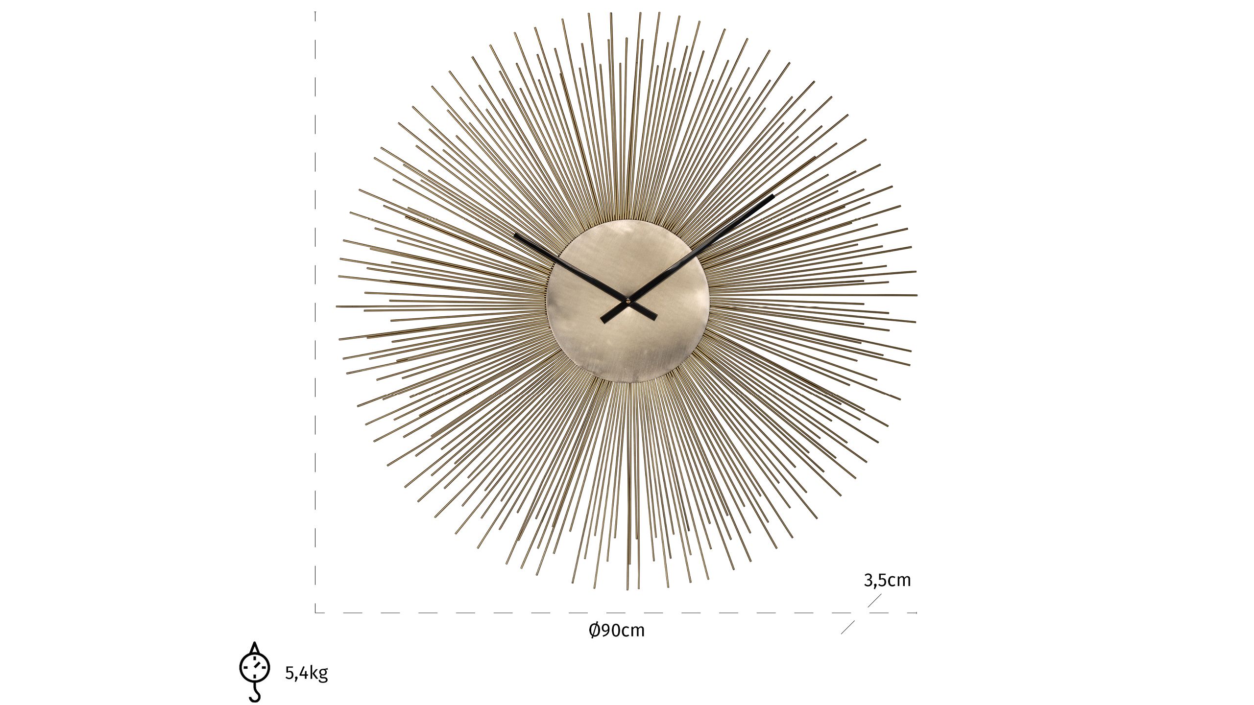 Klok 211162 Chasin B90 x D3.5 x H90 cm