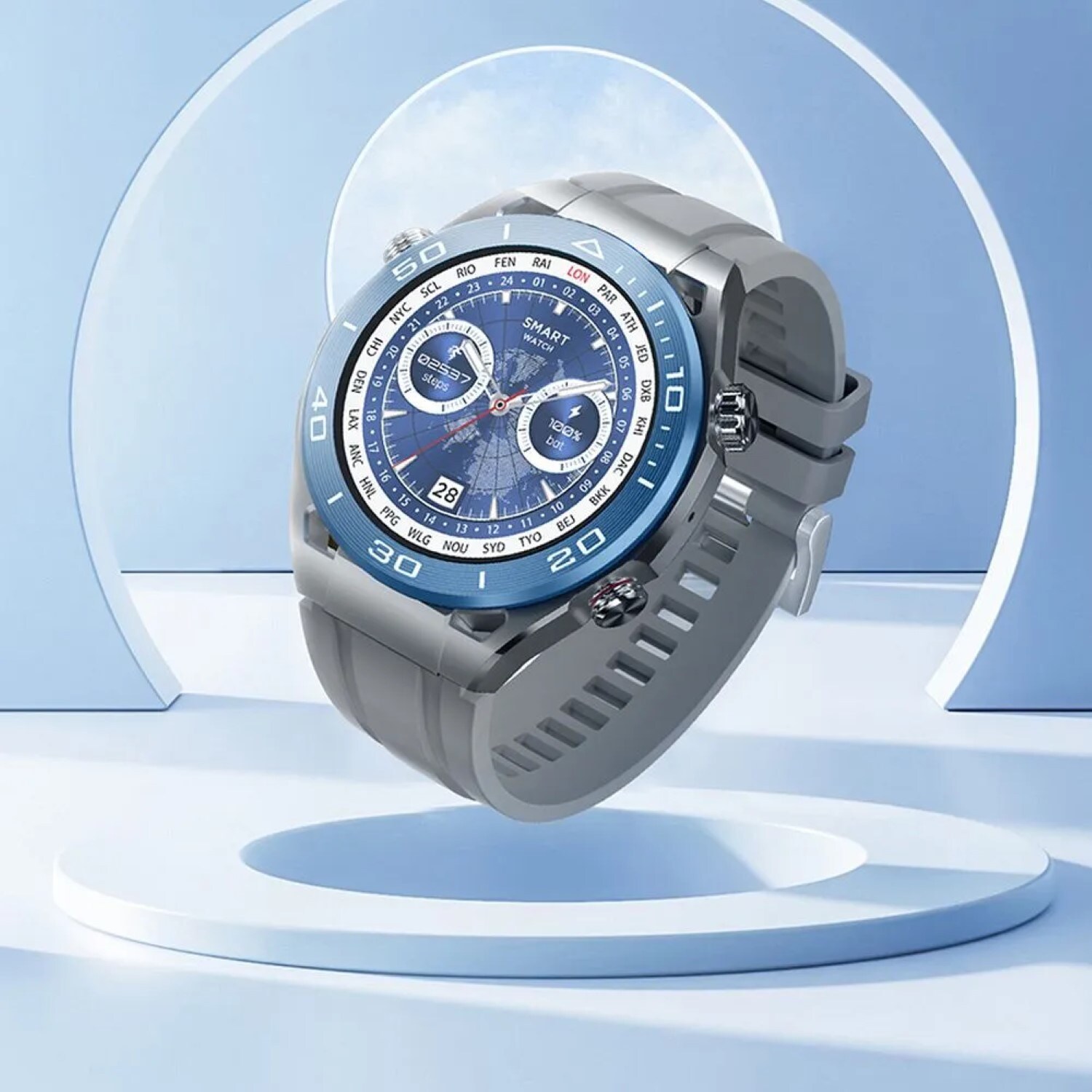 HOCO Smartwatch Y16 Smarte Sportuhr 260 mAh Wasserdicht Gesundheitsbegleiter Silber
