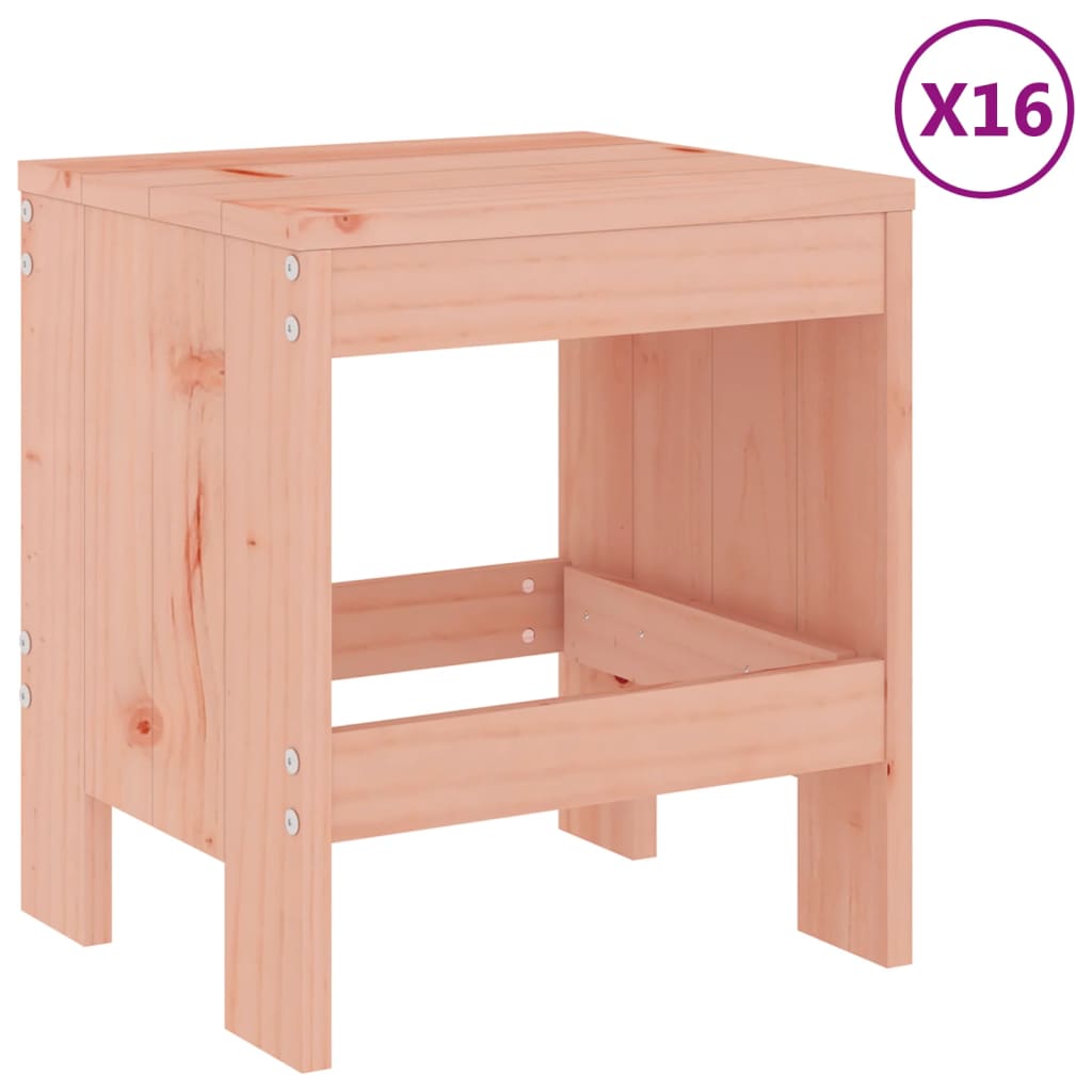 Ensemble à dîner de jardin 17 pcs bois massif de douglas