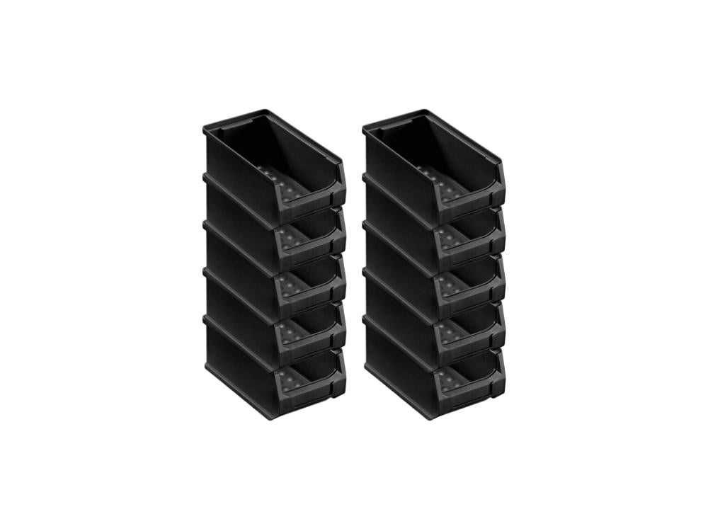 PROREGAL Geleidende Opbergdoos 2,0 HxBxD 7,5 x 10 x 17,5 cm 0,8 Liter ESD Opbergcontainer Opbergdoos Opbergdoos Assortiment Sorteercontainer
