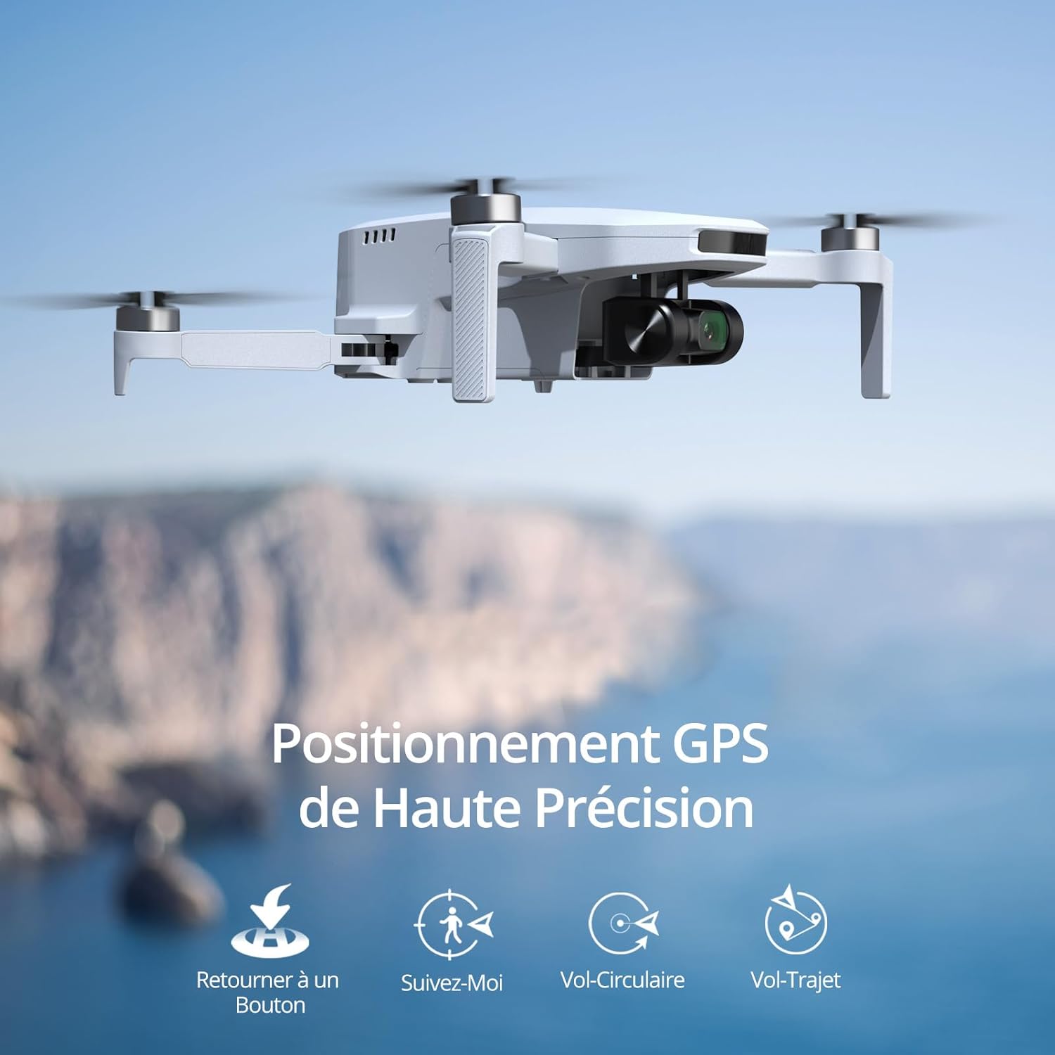Potensic ATOM SE GPS Drone Caméra 4K, 93 Mins de Vol, moins de 249g, Transmission FPV 4KM, avec Hub de Charge Rapide,Vitesse Max 16m/s, ShakeVanish EIS Technologie pour Adultes et Débutants, C0