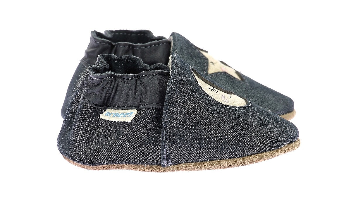 ROBEEZ<br>Pantufas de couro curtido vegetal estilo circo