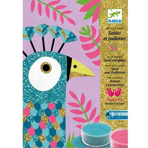 Djeco gekleurd zand - oogverblindende vogels DJ08663