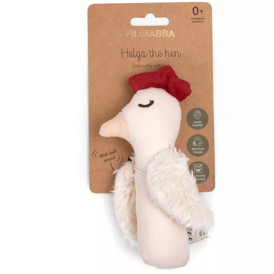 Filibabba Rassel aus Leinen - Huhn