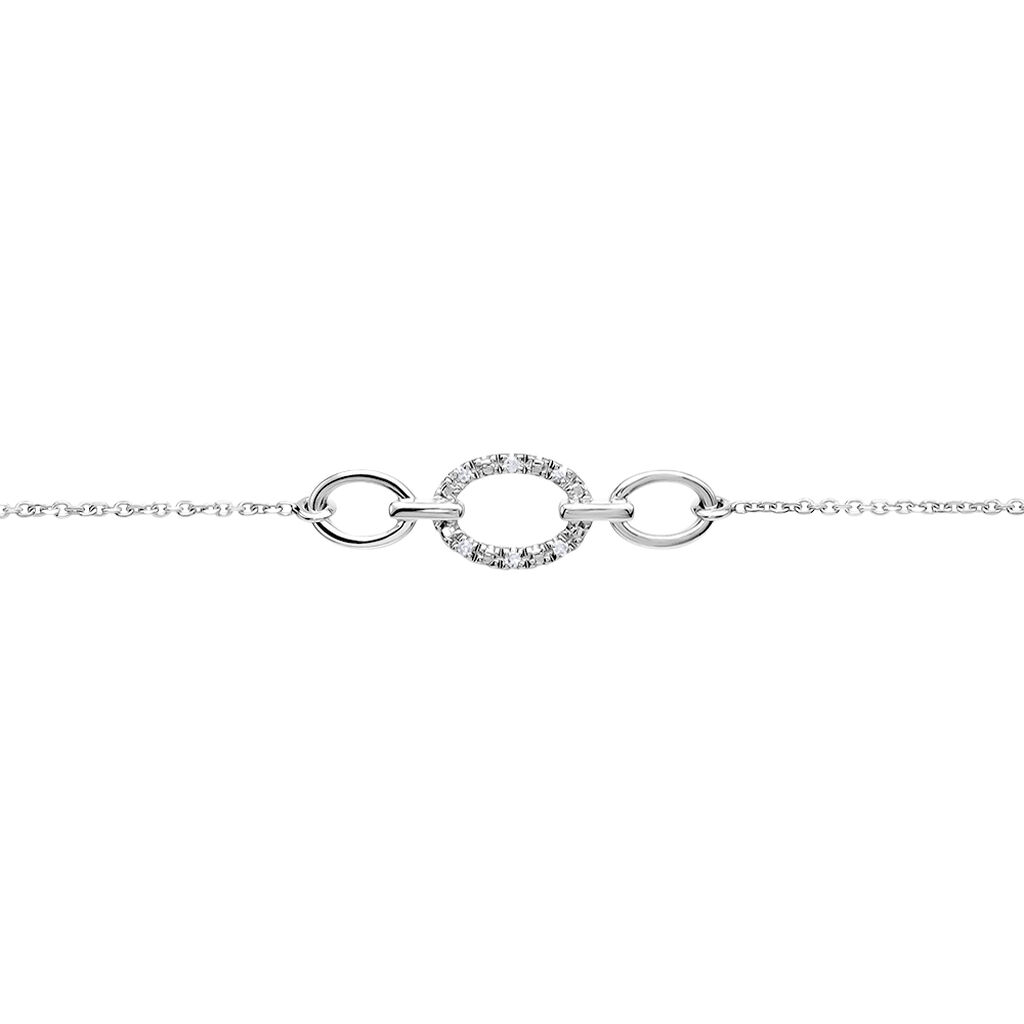 Bracelet Kristeen Or Blanc Diamant Blanc