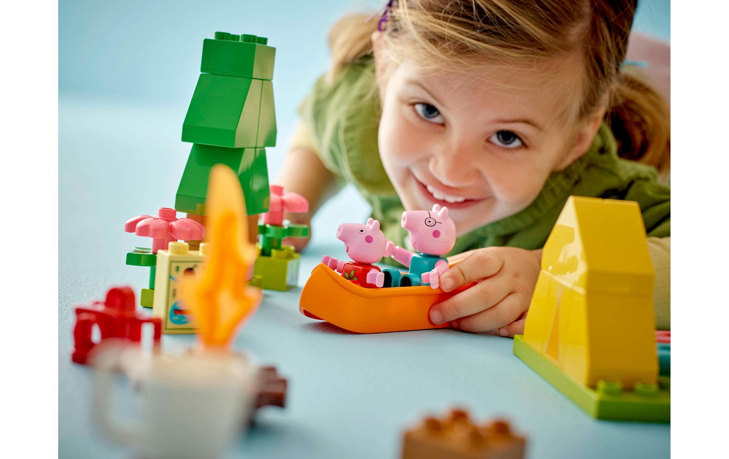 DUPLO® Campingausflug 10452Spielset mit den Figuren Peppa Wutz und Papa