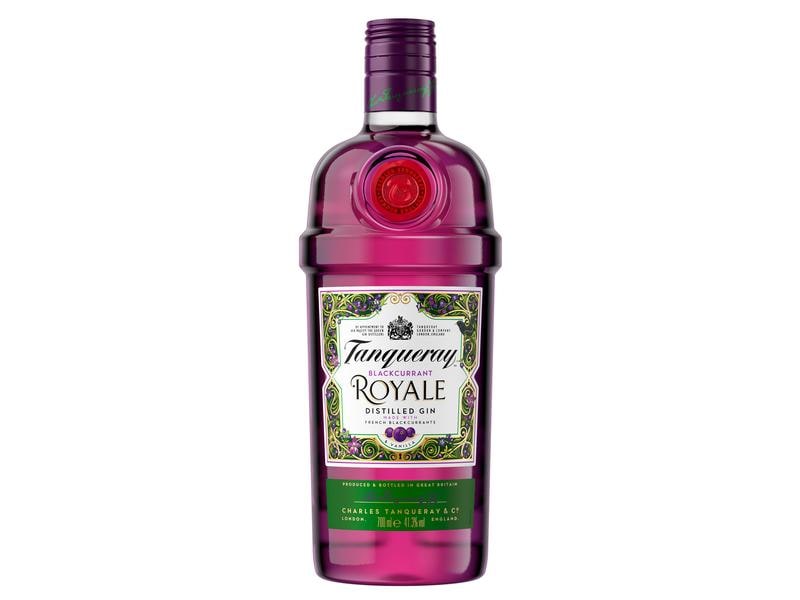 Tanqueray Gin Blackcurrant Royale 0.7 l Vierfach gebrannte Wacholder-Spirituose mit schwarzen Johannisbeeren
