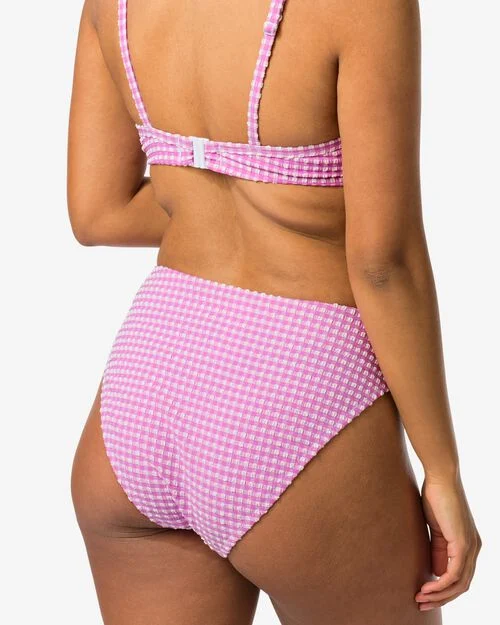 bas de bikini femme taille haute corail