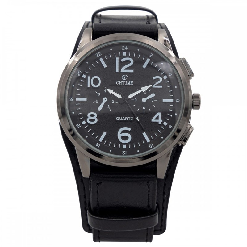 Montre Homme Bracelet Noir CHTIME