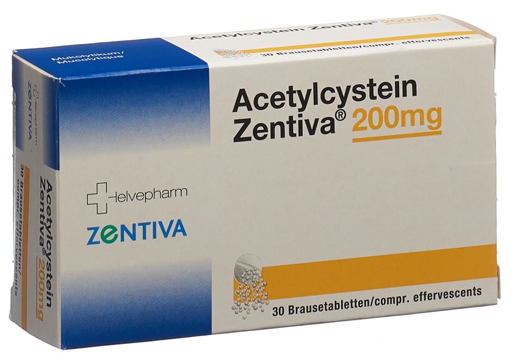 ACETYLCYSTEINE Zentiva 200 mg<br>30 Stück, Dose, Brausetablette