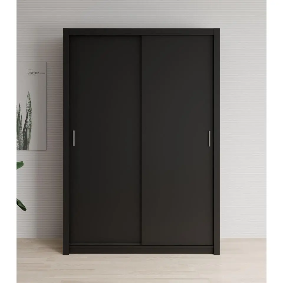 Meubella - Kledingkast Blake - Mat Zwart - 150 cm