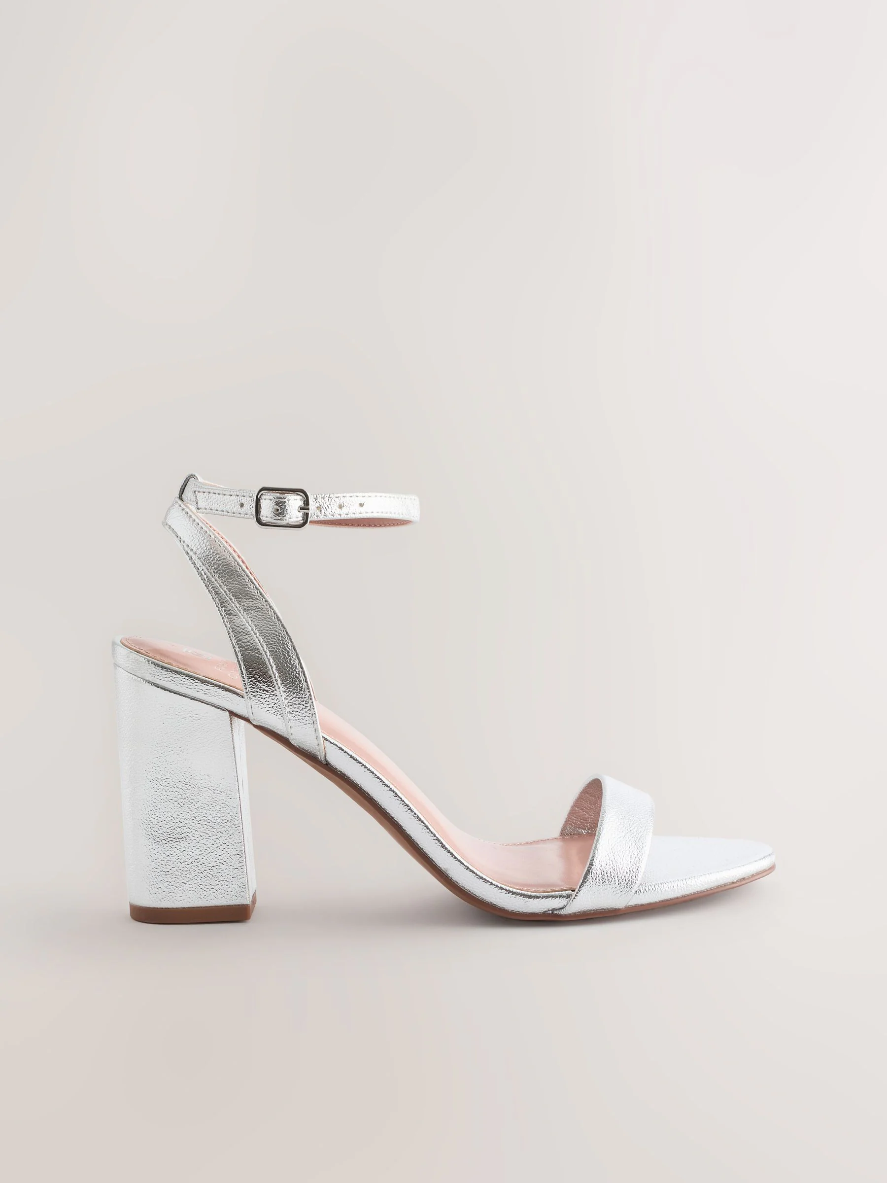 Zilver - Sandalen met blokhak