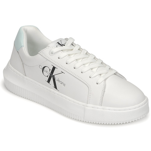 Calvin Klein Jeans - CHUNKY CUPSOLE LACEUP MON LTH WN - Blanc / Vert