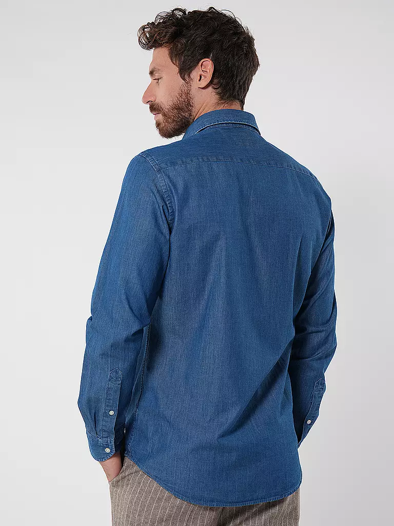 PROFUOMO Jeanshemd blau